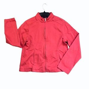 Denver Hayes Salmon Pink Jacket Zip Front Size Large